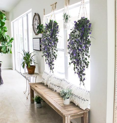 RECUTMS Artificial Ivy Vine Fake Hanging Plants Plastic Trailing Greenery - Image 5