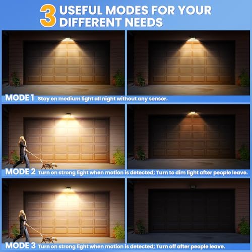 [10 Packs] Solar Motion Sensor Outdoor Lights, Super Bright Solar Lights Outdoor Waterproof, 3 Lighting Modes Security Wall Light for Outside Walking Dog Fence Backyard Deck Garden Door Step Garage - Image 5