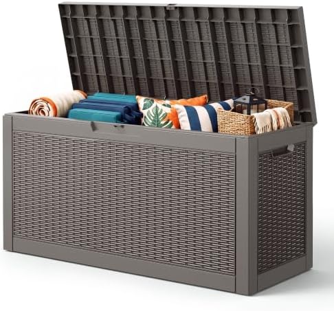 KAMABOKO Outdoor Storage Box, 70 Gallon Deck Box Outdoor Waterproof by KAMABOKO