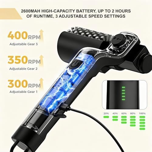 Cordless Electric Grill Brush Rechargeable 400RPM Powerful - Image 4