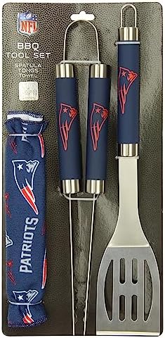 NORTHWEST NFL 3 Piece Team Color and Logo BBQ Grill Set: Spatula, Tongs, and Towel - Image 3