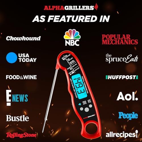 Alpha Grillers Instant Read Meat Thermometer Digital, Cooking, Food, Grill - Image 4