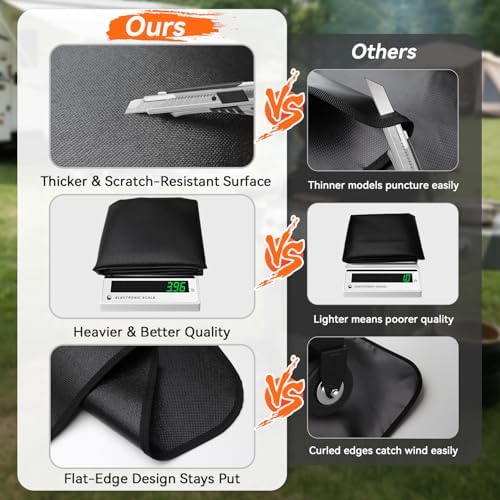 65x39 inches Large Under Grill Mats for Blackstone Outdoor Deck BBQ - Image 6