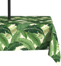LVTXIII Rectangle Outdoor Tablecloth with Umbrella Hole and Zipper, Water-Repellent 60 x 84 Inch Patio Table Cover for Picnic, Garden, Backyard Dining, Swaying Palms Green by LVTXIII