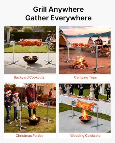 VEVOR Rotisserie Grill, N56" Electric Rotisserie Grill Kit - Image 2