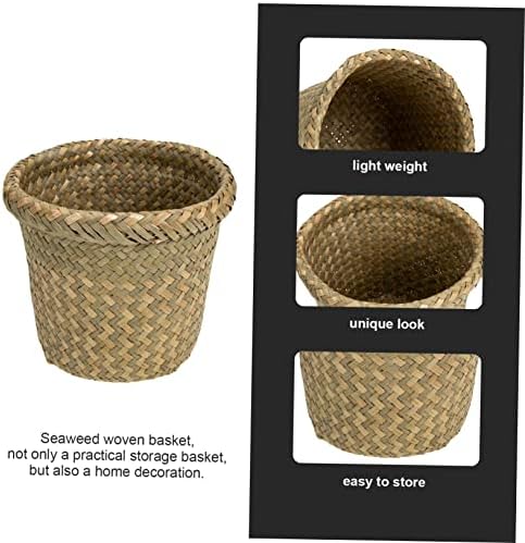 Outdoor Woven Storage Basket for Fruits and Vegetables Decorative and Practical Round Trash Holder for Home Restaurants and Hotels - Image 5