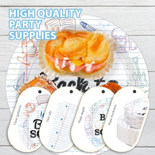 168Pcs Back to School Party Decoration First Day of School Plate, Serves 24 - Image 4
