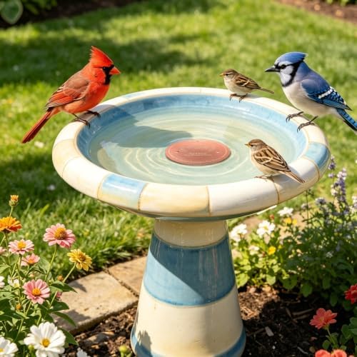 Copper Disc for Bird Bath, 99.9% Pure Copper (Two Birds) - Image 2