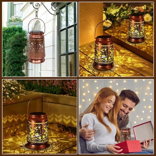 Solar Lanterns Outdoor Waterproof Gifts for Women Grandma Gifts - Image 3