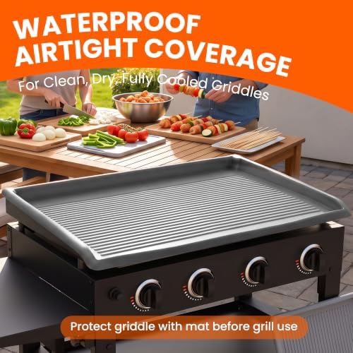Silicone Griddle Cover Mat for Blackstone 36in, Raised-Edge Gray - Image 7