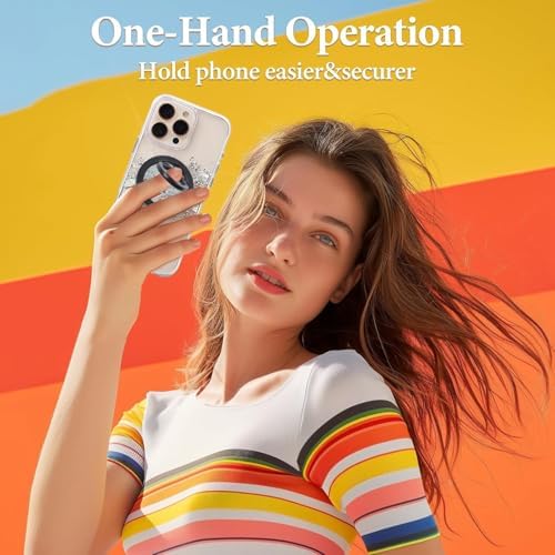Magnetic Phone Ring for MagSafe Grip [Super Magnet] Stylish Twinkle Ring Holder Stand with, Mag Safe Accessory for iPhone 16/15/14/13 Pro Max Plus - Image 4