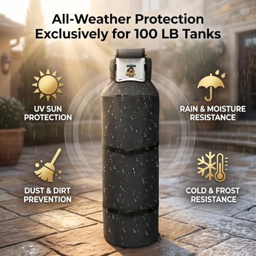100 lb Propane Tank Cover Waterproof RV Outdoor Patio Heavy-Duty Tank Guard - Image 2