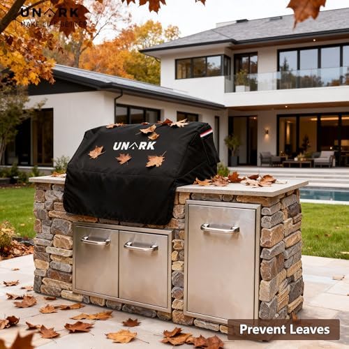 Built in Grill Cover for Outdoor Grill, Heavy Duty Waterproof BBQ Cover with Plush Lining, UV Resistant Island BBQ Grill Top Cover, Fits Up to 43" W x 35" D x 24" H Inches, Black - Image 6