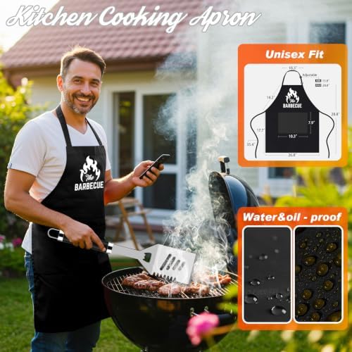 Romanticist 26pcs Stainless Steel BBQ Tools Grilling Accessories Set, Black - Image 3
