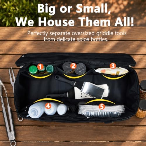 24” Grill Tool Storage with Rigid Bottom Board, BBQ Utensil Bag, Bag Only - Image 3