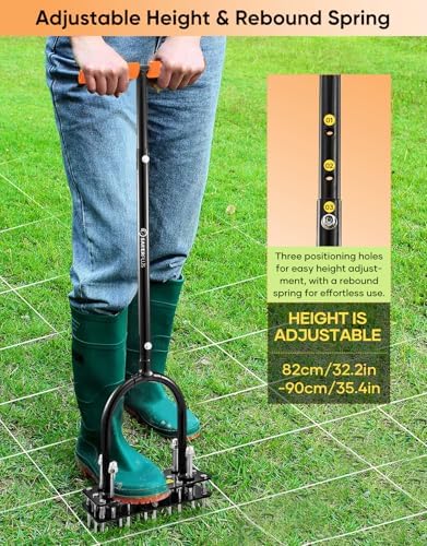 Sakerplus Aerator Lawn Tool, Hand Metal Spike Lawn Aerator - Image 5