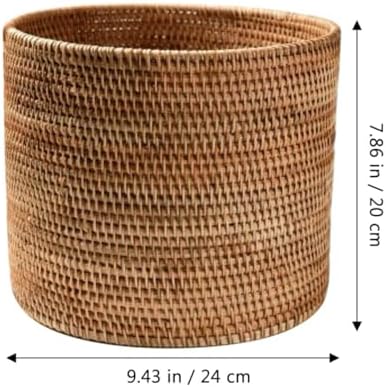 Rattan Woven Basket, Reusable Large Capacity Home Organizer - Image 2