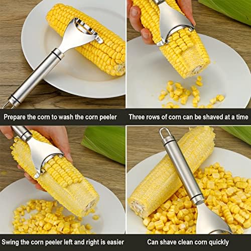 Corn Peeler Stainless Stee Corn Cob Stripper Tool Corn Thresher from the Cob, Removes Corn Kernels From Corn Cobs In Seconds, Kitchen Gadget - Image 4