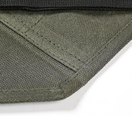 Heavy Duty Waxed Canvas Knife Roll Bag, Portable Chef Knife bag, Durable (Army Green) - Image 3