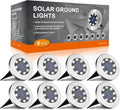 INCX Solar Lights Outdoor Waterproof, Cold White, 8 Pack Ground Lights by INCX
