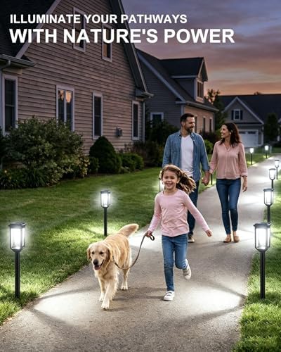 Tenmiro Solar Pathway Lights Outdoor 8 Pack, Bright Solar Garden Lights - Image 6