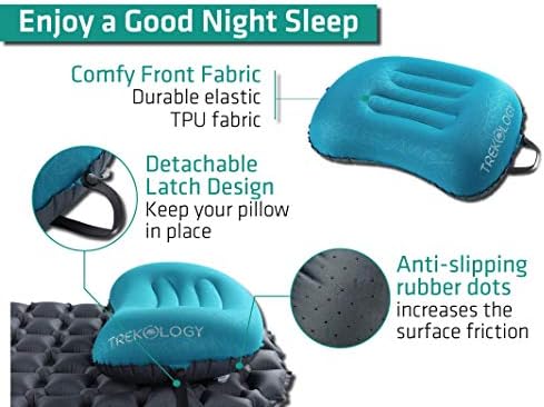 TREKOLOGY Aluft 2.0 Small Inflatable Camping Pillow for Backpacking, Travel - Image 3