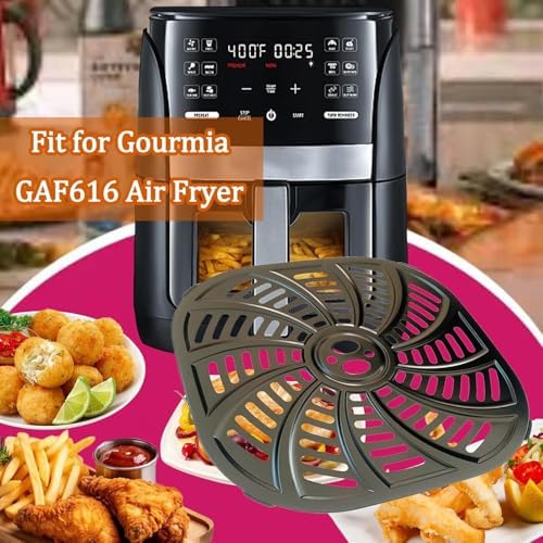 6QT Air Fryer Crisper Tray Plate for Gourmia GAF616 Air Fryers, Premium Double Layer Nonstick Coating Air Fryer Grill Plate Pan Rack Grate Shelf for 6QT Gourmia Air Fryer, Dishwasher Safe - Image 2