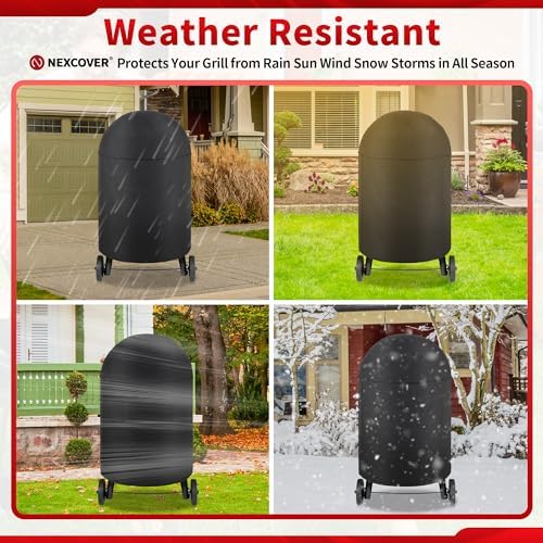 NEXCOVER Round Grill Cover - 40” Dia by 34”H BBQ Cover, Dome Smoker Cover, Waterproof &UV Resistant Barbeque Grill Cover for Outdoor Grill, Compatible for Char-Griller Akorn Kamado Grills - Image 7
