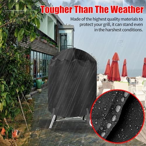Grill Cover, 22 inch BBQ Gas Grill Cover Waterproof Weather Resistant, UV and Fade Resistant, UV Resistant Materia for Weber Char-Broil Nexgrill Grills and More - Image 5