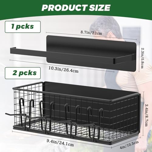 2 Set Magnetic Storage Bin with Paper Towel Holder for Traeger - Image 2