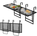 Tangkula 48" Folding Balcony Railing Table for 1.5"-3.5" Thick by TANGKULA