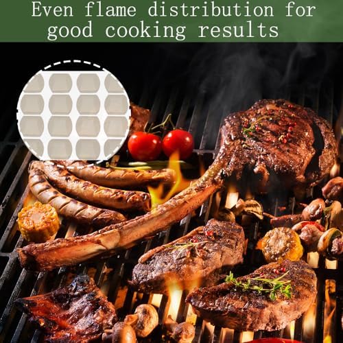 Leship Ceramic Briquettes Replacement for Turbo, Nexgrill Broilmaster Gas Grills, Gas Grill Briquettes Replacement for Lava Rocks, 2 x 2 inches, 70-Piece - Image 6