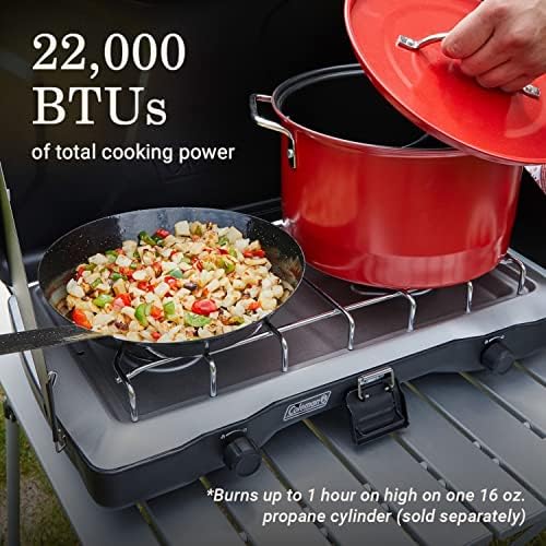 Coleman Triton 2-Burner Propane Stove, Portable Camping Cooktop - Image 6