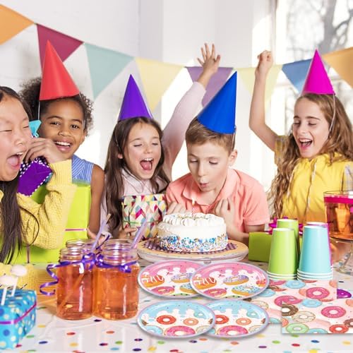 40pcs Donut Time Theme Party Napkins and Plates Donut Time Party Supplies Birthday Decorations for Girl Birthday Baby Shower Decorations - Image 6