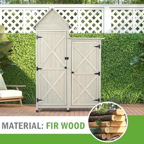 Wooden Outdoor Storage Cabinet Set - Image 7