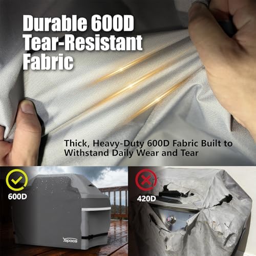 YSPACE 52 Inch Grill Cover Heavy Duty Waterproof for Weber Spirit 300 - Image 4