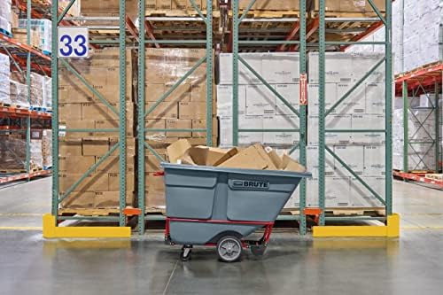 Rubbermaid Commercial Products Tilt Truck, 1 Cu Yd, 2100lbs Cap, Gray - Image 6