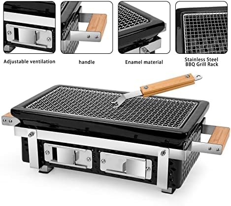 ONLYFIRE GRILLS Charcoal BBQ Hibachi Grill with Grid Lifter, GS306 - Image 4