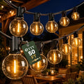 RTTY 50FT Outdoor String Lights, 25+1 G40 LED Bulbs,Dimmable Patio Lights by RTTY