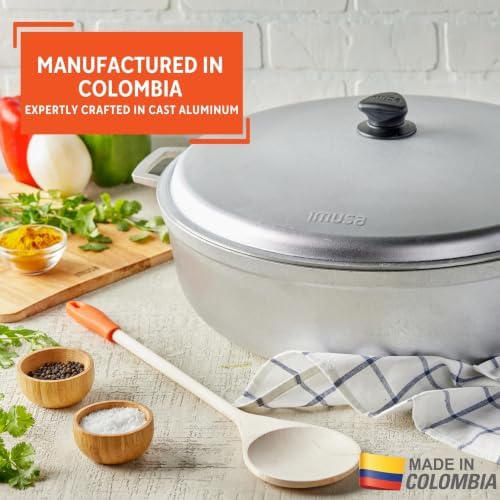 IMUSA GAU-80508 Jumbo Traditional Natural Caldero for Cooking and Serving, 18 Quart, Silver - Image 4