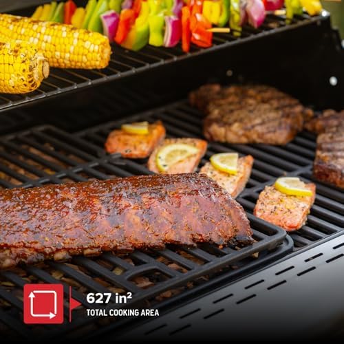 Nexgrill Dual Fuel 4-Burner Gas Grill, Side Burner and Griddle Insert - Image 3