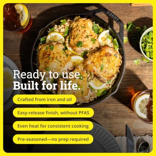 Lodge Pre-Seasoned Cast Iron Dual Handle Pan, PFAS-Free, 12 Inches - Image 3