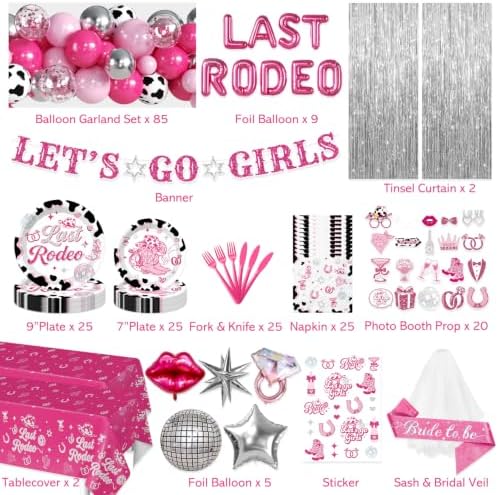 Cocomigo 257PCS Last Rodeo Bachelorette Decorations Serves 25 - Image 2