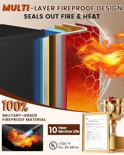 [2026 Upgraded] -35 Min Real Fireproof Safe-3.6 Cu Ft Large Safe for Home - Image 3