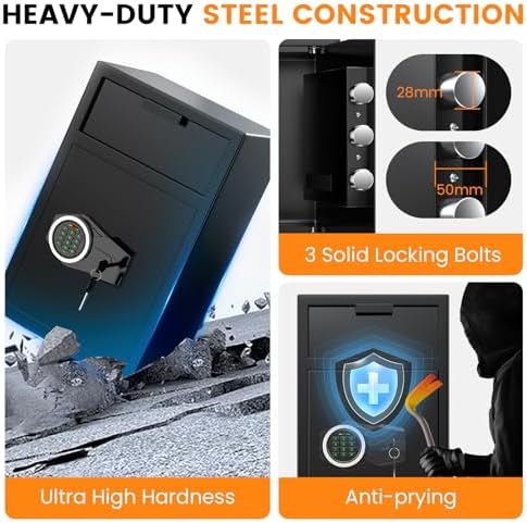 2.8 Cuft Drop Safe for Business, Cash Safe Box with Quick Place Drop Slot - Image 4