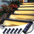 Solar Step Lights Waterproof, Stair Lights Outdoor Decor, 6 Pack Warm White by PATIOWIN
