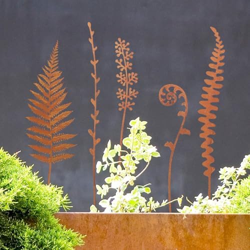 Metal Flowers for Outside,Garden Stakes Decorative,Flower Bed Decor Plant Stakes,Garden Statues Outdoor Clearance,Metal Yard Art Outdoor,Plant Decorations for Pots - Image 4
