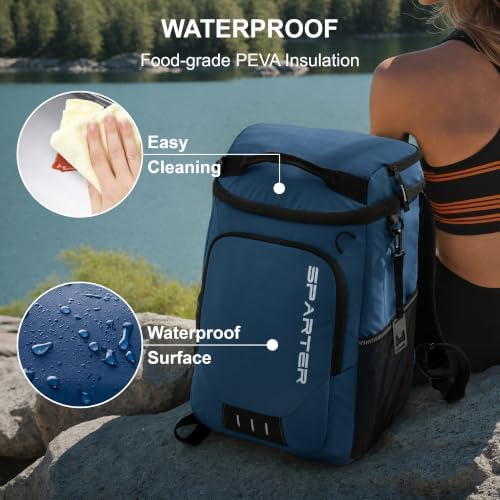 SPARTER Backpack Cooler Insulated 33/49 Can Leakproof Waterproof Bag Beach - Image 5