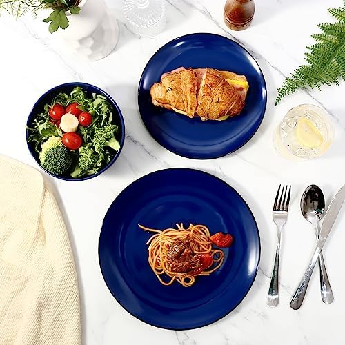 TP 18-Piece Melamine Dinnerware Sets, Service for 6, Blue&Black - Image 3