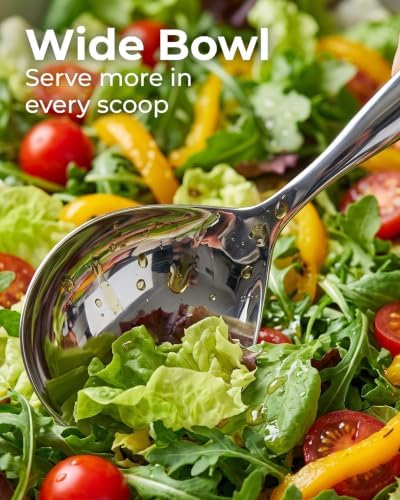 Zulay Kitchen Stainless Steel Serving Spoon - 11.5” Large Cooking & Serving Spoon with Ergonomic Handle - Durable, Rust-Resistant & Dishwasher Safe Kitchen Utensil for Cooking and Buffets - Image 5